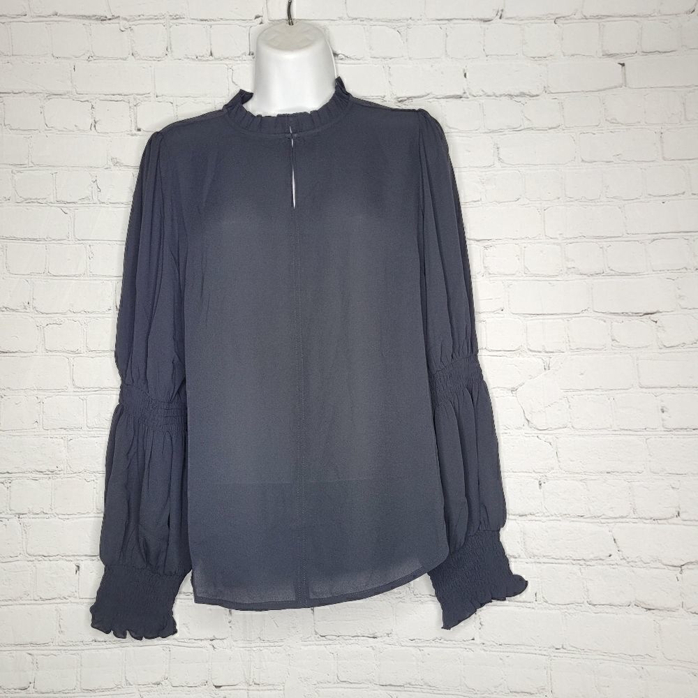Women's Georgette Long Sleeve Ruffle Top Size 4‎